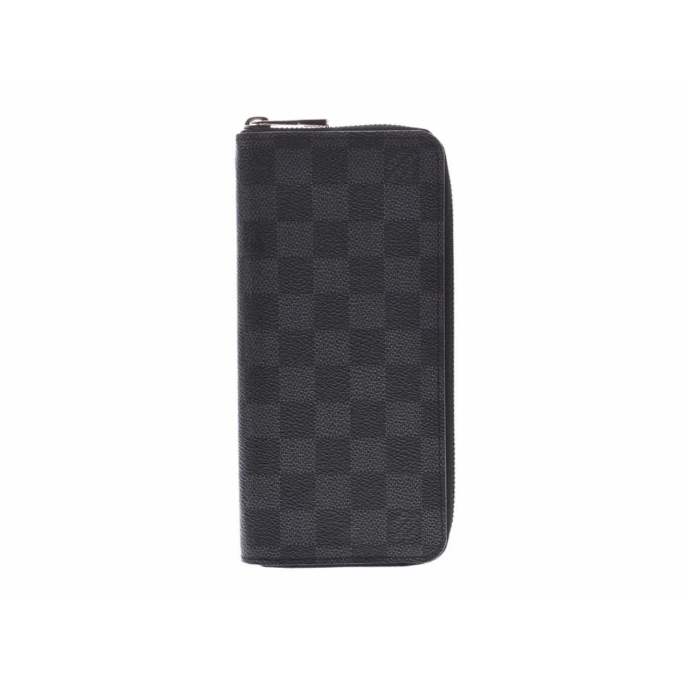 Louis Vuitton Graphite Black Zippy Vertical Black Leather Long Wallet